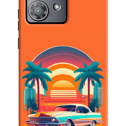 Palm Drive 80s Moto Edge 40 Neo Hard Case Back Cover by Casekaro