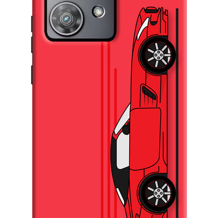 Red Velocity Moto Edge 40 Neo Hard Case Back Cover by Casekaro