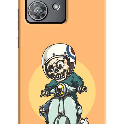 Undead Biker Moto Edge 40 Neo Hard Case Back Cover by Casekaro