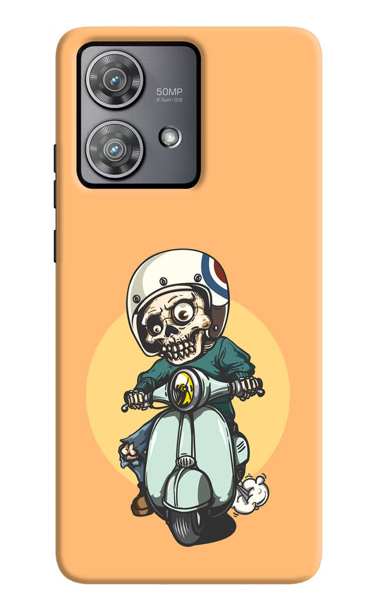 Undead Biker Moto Edge 40 Neo Hard Case Back Cover by Casekaro
