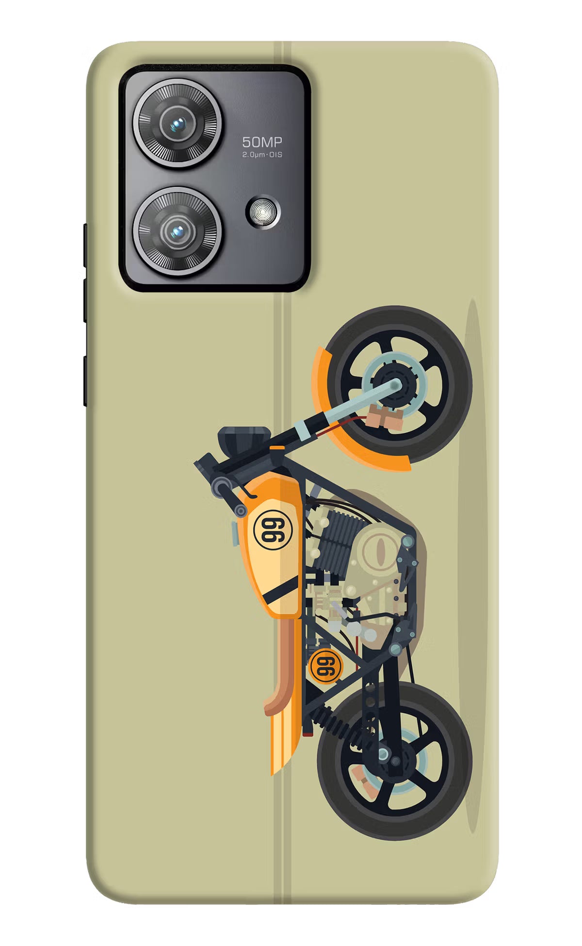 Vertical Speedster Moto Edge 40 Neo Hard Case Back Cover by Casekaro