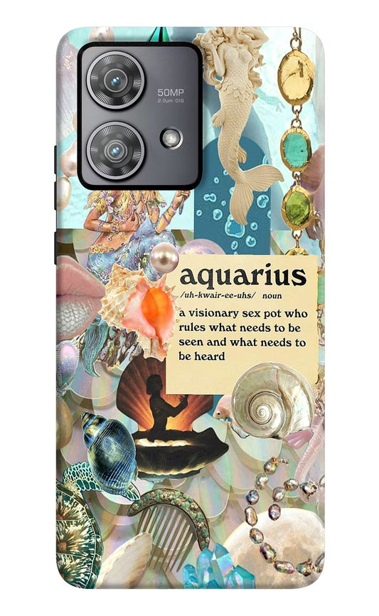 Aquarius Zodiac Moto Edge 40 Neo Hard Case Back Cover by Casekaro