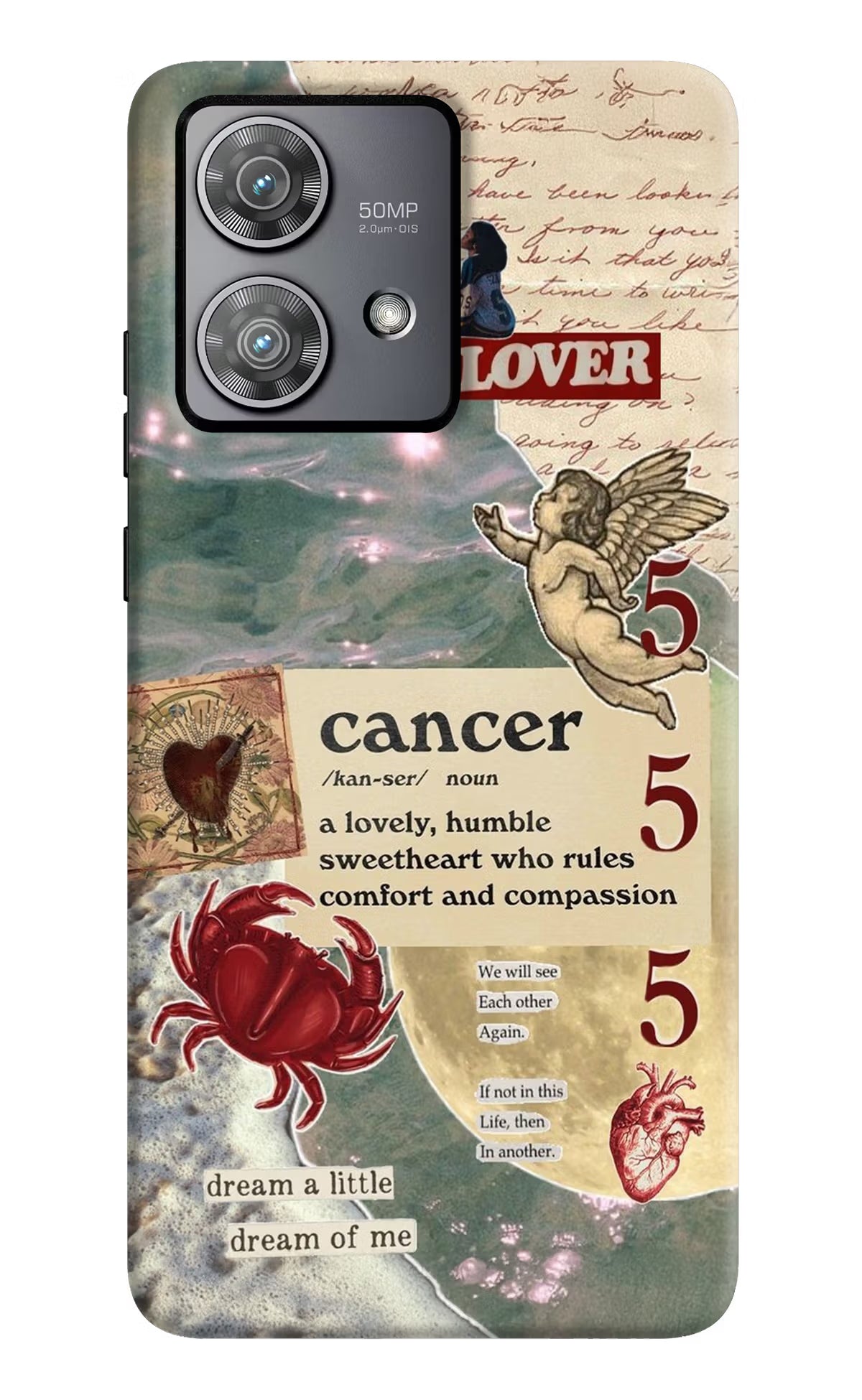 Cancer Zodiac Moto Edge 40 Neo Hard Case Back Cover by Casekaro