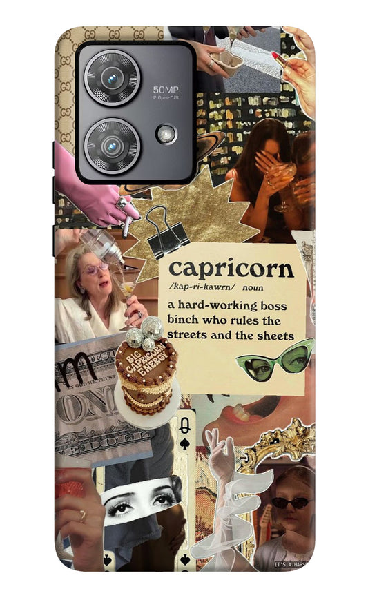 Capricorn Zodiac Moto Edge 40 Neo Hard Case Back Cover by Casekaro
