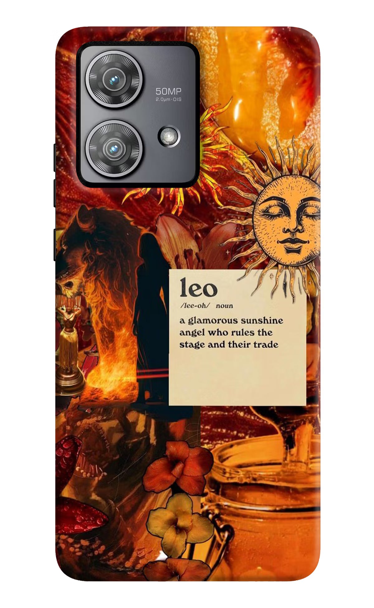 Leo Zodiac Moto Edge 40 Neo Hard Case Back Cover by Casekaro
