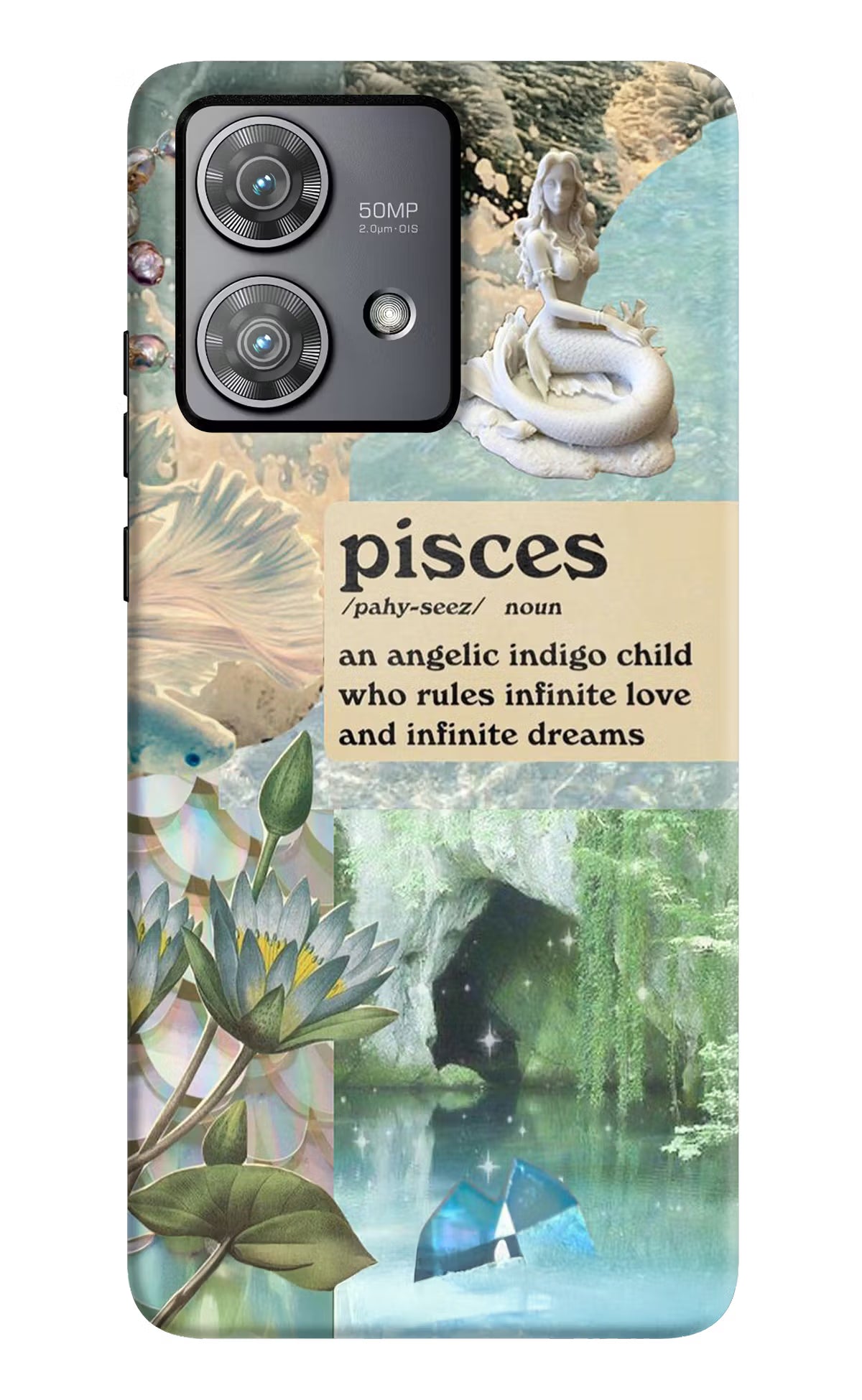Pisces Zodiac Moto Edge 40 Neo Hard Case Back Cover by Casekaro