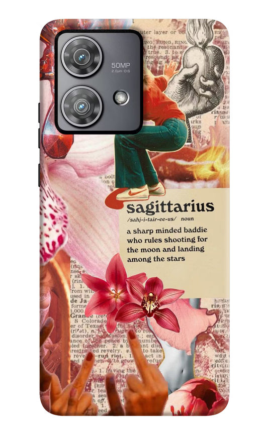 Sagittarius Zodiac Moto Edge 40 Neo Hard Case Back Cover by Casekaro