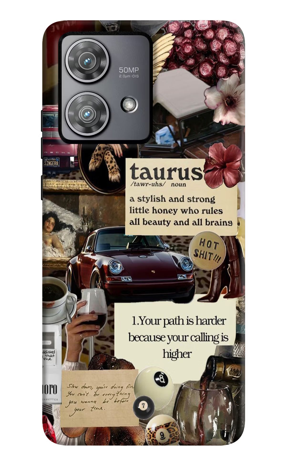 Taurus Zodiac Moto Edge 40 Neo Hard Case Back Cover by Casekaro