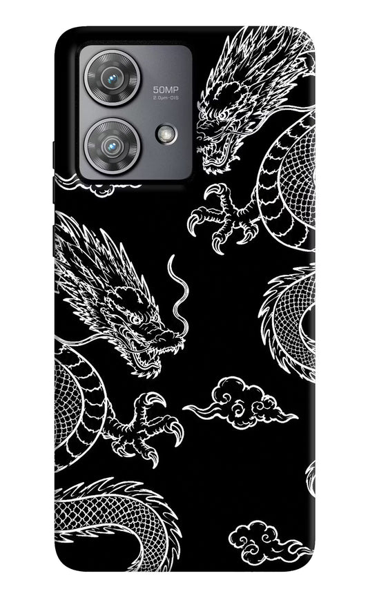 Twin Dragons Moto Edge 40 Neo Hard Case Back Cover by Casekaro