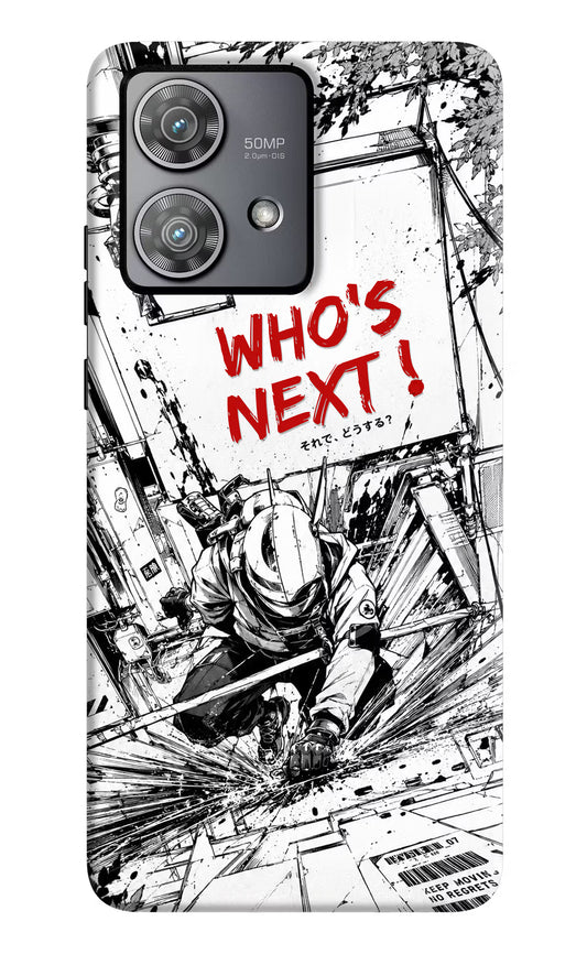 Who's Next Moto Edge 40 Neo Hard Case Back Cover by Casekaro