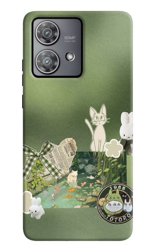 Aesthetic anime Moto Edge 40 Neo Hard Case Back Cover by Casekaro