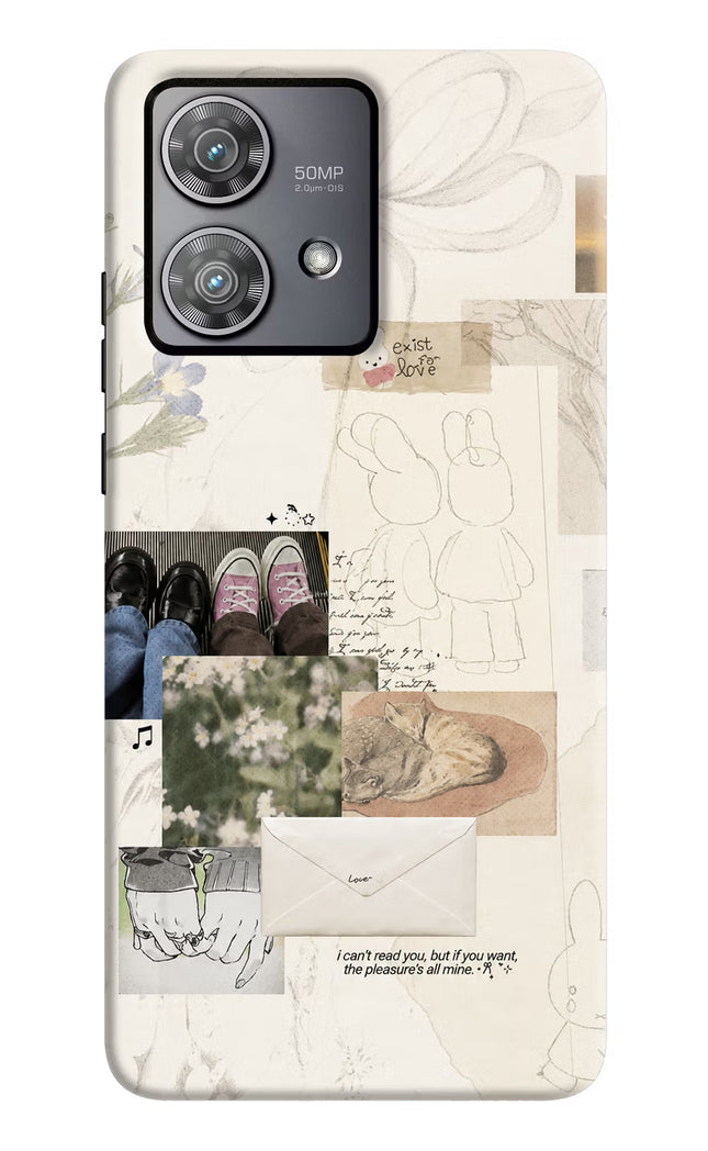 Soft Aesthetic Moto Edge 40 Neo Hard Case Back Cover by Casekaro