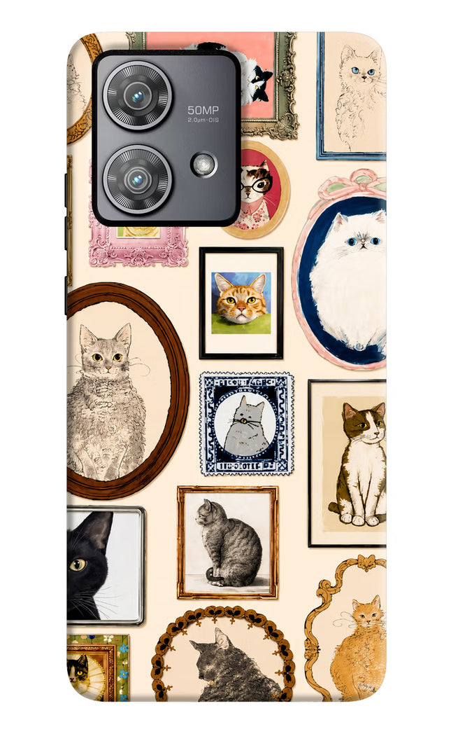 Mirror Cats Moto Edge 40 Neo Hard Case Back Cover by Casekaro