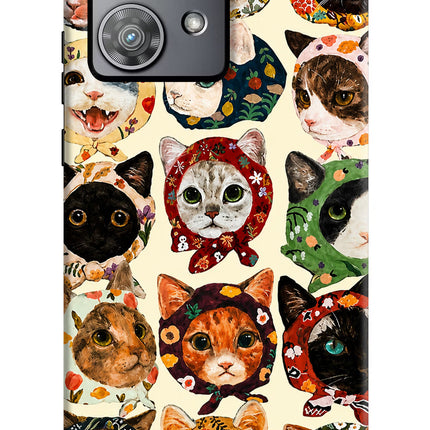 Cool Cat Moto Edge 40 Neo Hard Case Back Cover by Casekaro