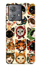 Cool Cat Moto Edge 40 Neo Hard Case Back Cover by Casekaro