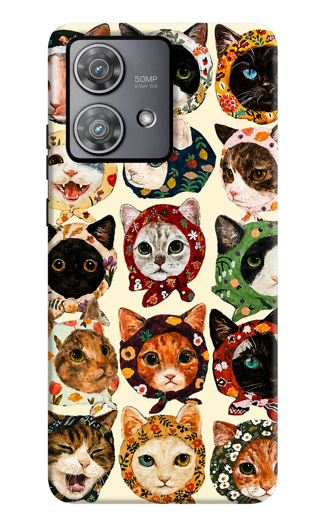 Cool Cat Moto Edge 40 Neo Hard Case Back Cover by Casekaro