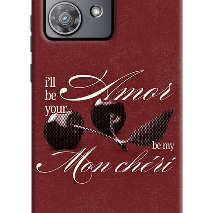 Velvet Cherry Moto Edge 40 Neo Hard Case Back Cover by Casekaro