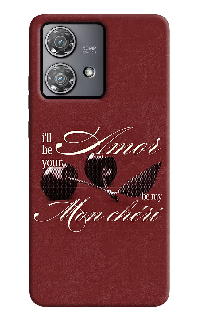 Velvet Cherry Moto Edge 40 Neo Hard Case Back Cover by Casekaro