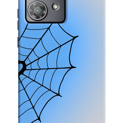 Blue Web Moto Edge 40 Neo Hard Case Back Cover by Casekaro