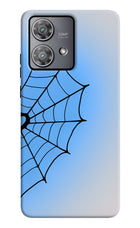 Blue Web Moto Edge 40 Neo Hard Case Back Cover by Casekaro