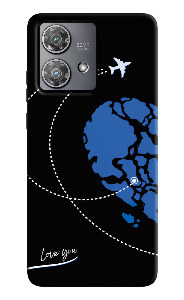 Love Orbit Moto Edge 40 Neo Hard Case Back Cover by Casekaro
