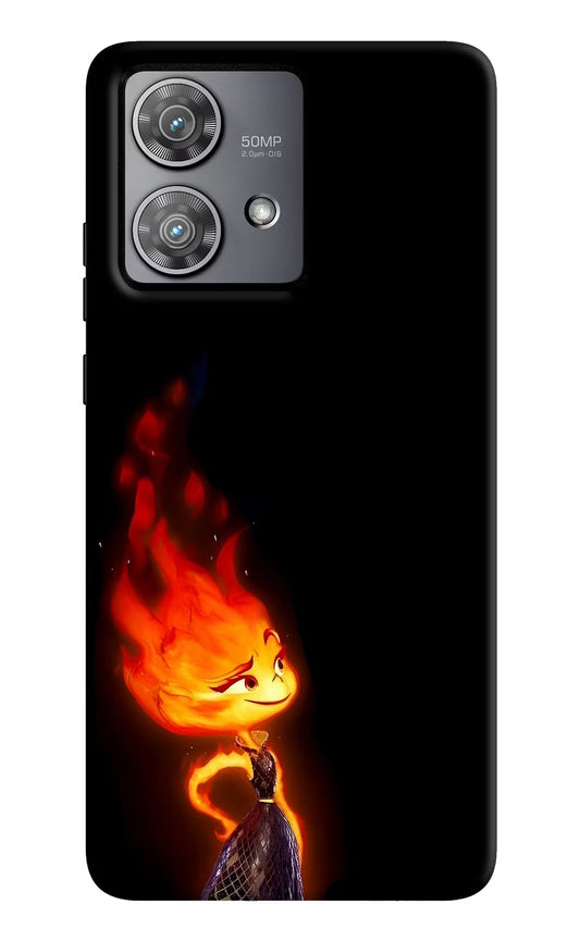 Ember Flame Moto Edge 40 Neo Hard Case Back Cover by Casekaro