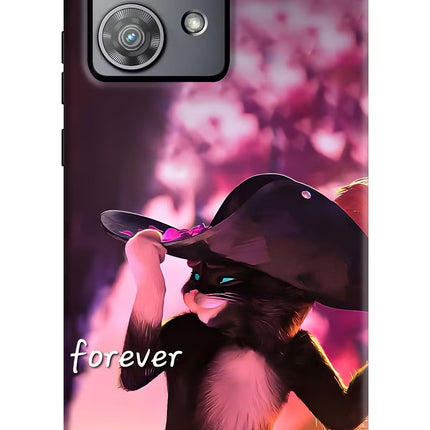 Forever Cat Moto Edge 40 Neo Hard Case Back Cover by Casekaro