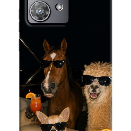 Party Squad Moto Edge 40 Neo Hard Case Back Cover by Casekaro