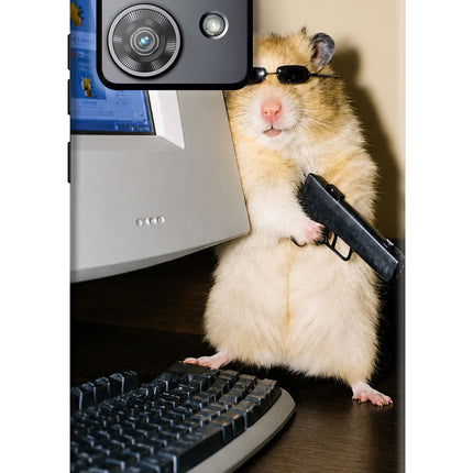 Hacker Hamster Moto Edge 40 Neo Hard Case Back Cover by Casekaro