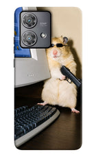 Hacker Hamster Moto Edge 40 Neo Hard Case Back Cover by Casekaro