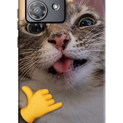 Silly Cat Call Moto Edge 40 Neo Hard Case Back Cover by Casekaro