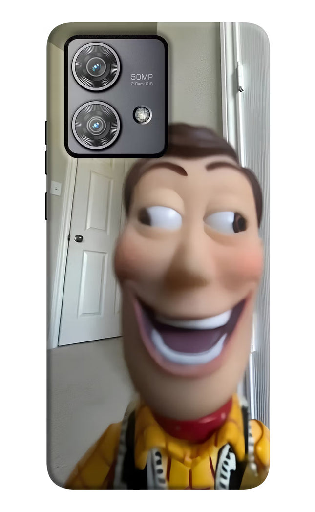 Side Eye Woody Moto Edge 40 Neo Hard Case Back Cover by Casekaro