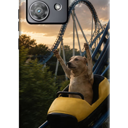 Rollercoaster Dog Moto Edge 40 Neo Hard Case Back Cover by Casekaro
