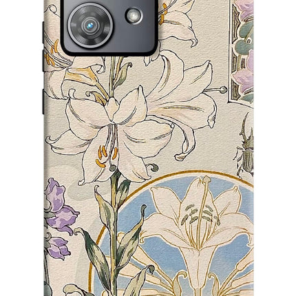 White Lily Moto Edge 40 Neo Hard Case Back Cover by Casekaro