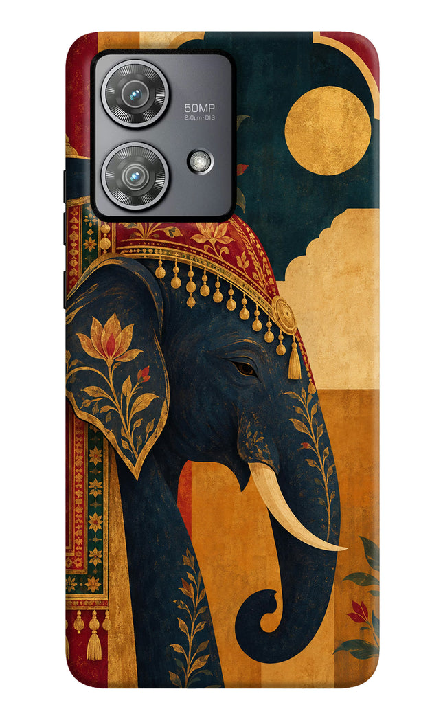Royal Elephant Moto Edge 40 Neo Hard Case Back Cover by Casekaro