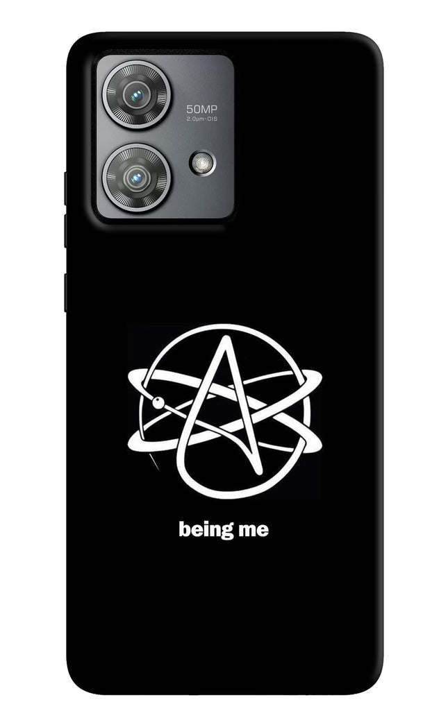 Atheist Symbol Moto Edge 40 Neo Hard Case Back Cover by Casekaro