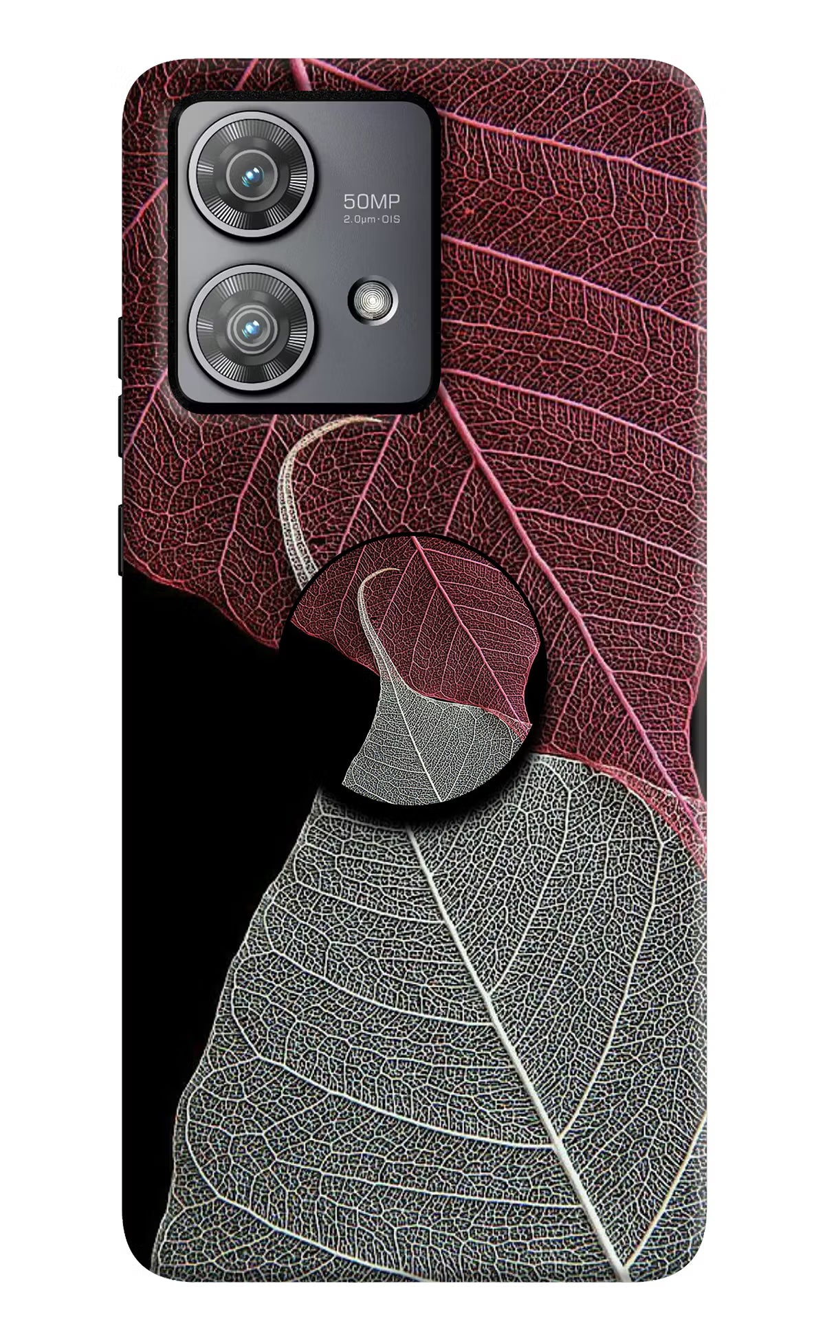 Leaf Pattern Moto Edge 40 Neo Pop Case by Casekaro