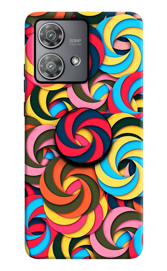 Spiral Pattern Moto Edge 40 Neo Pop Case