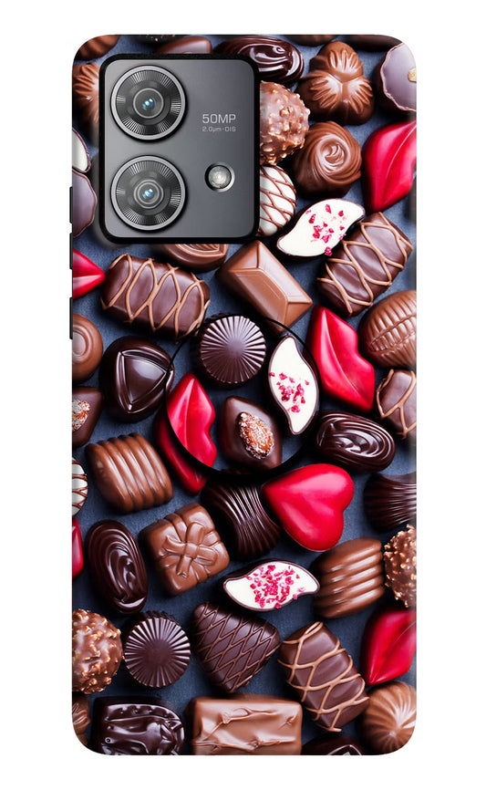 Chocolates Moto Edge 40 Neo Pop Case by Casekaro
