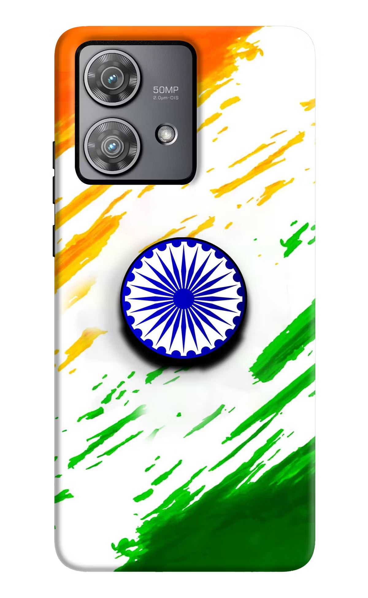 Indian Flag Ashoka Chakra Moto Edge 40 Neo Pop Case by Casekaro