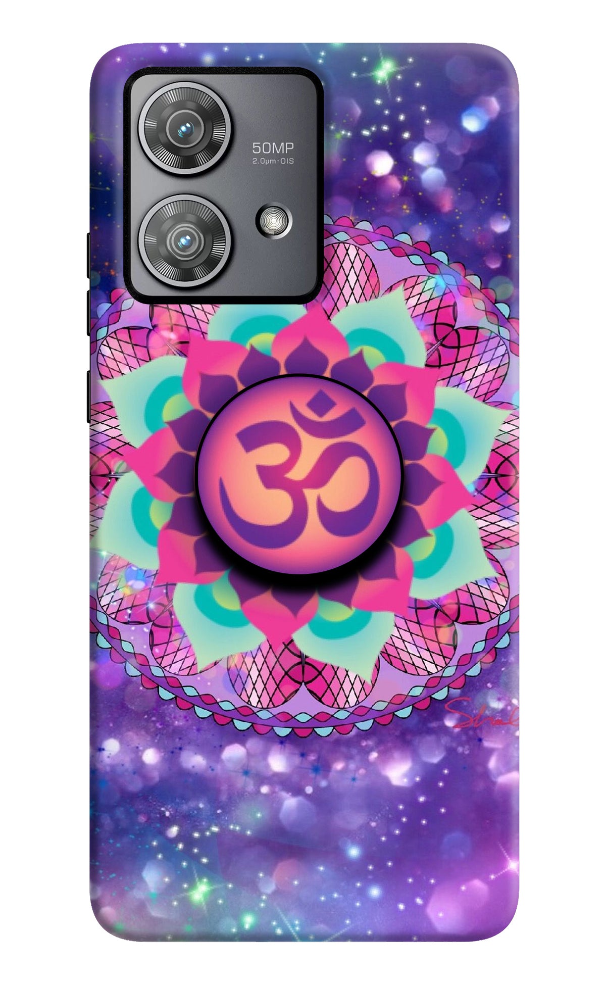 Om Purple Moto Edge 40 Neo Pop Case