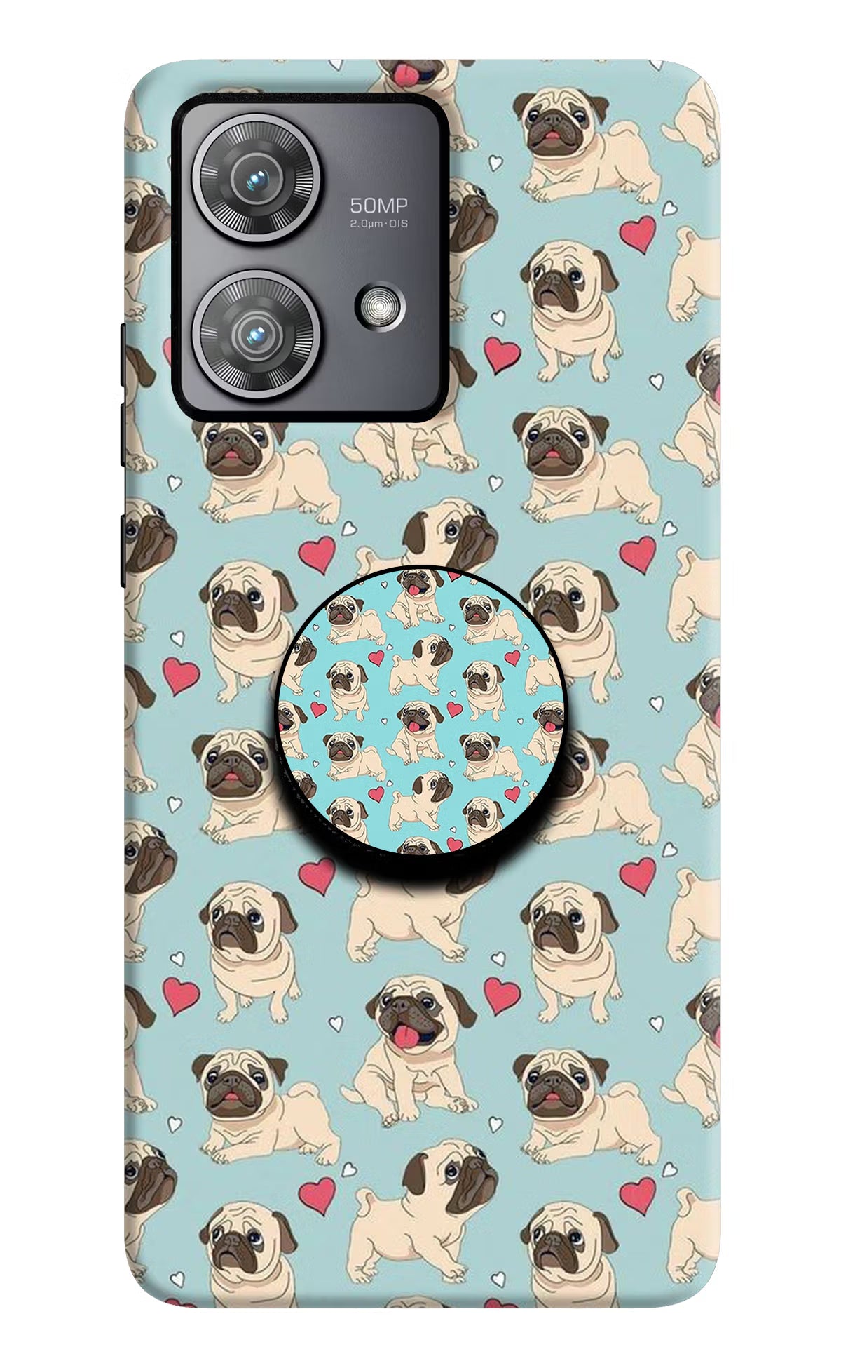 Pug Dog Moto Edge 40 Neo Pop Case by Casekaro