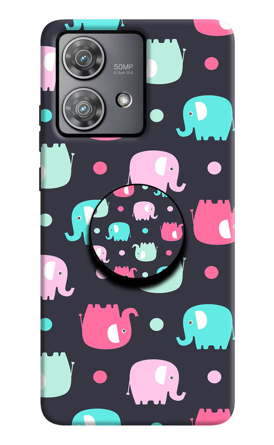 Baby Elephants Moto Edge 40 Neo Pop Case by Casekaro