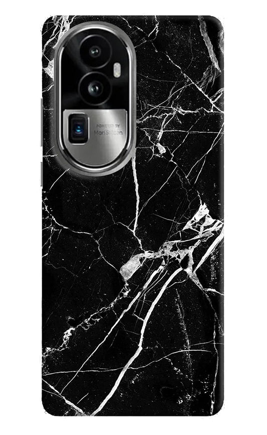 Black Marble Pattern Oppo Reno10 Pro+ 5G Hard Case Back Cover by Casekaro