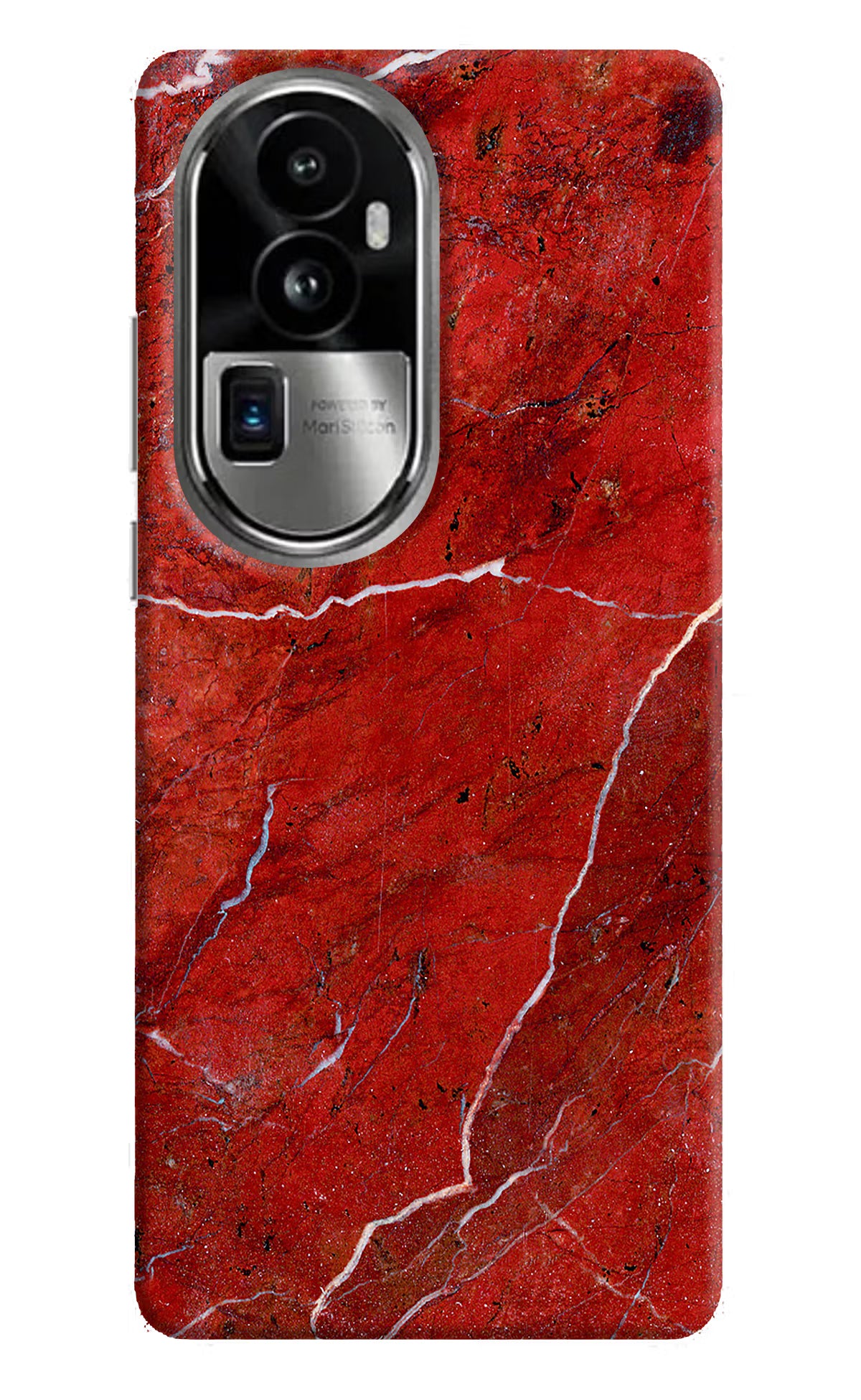 Red Marble Design Oppo Reno10 Pro+ 5G Hard Case Back Cover by Casekaro