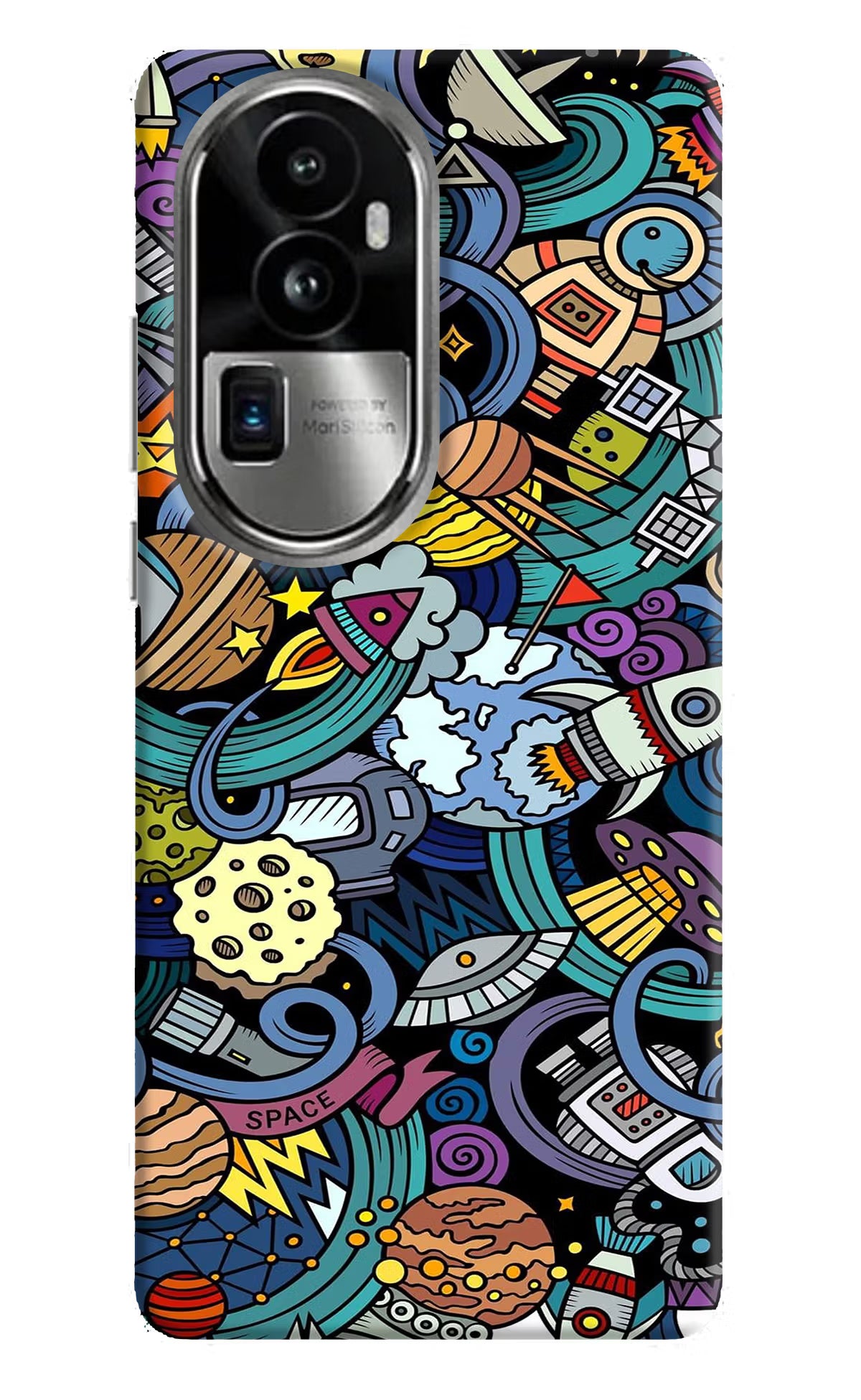 Space Abstract Oppo Reno10 Pro+ 5G Hard Case Back Cover by Casekaro