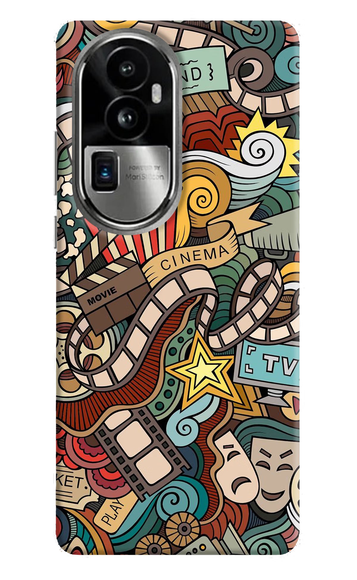 Cinema Abstract Oppo Reno10 Pro+ 5G Hard Case Back Cover by Casekaro