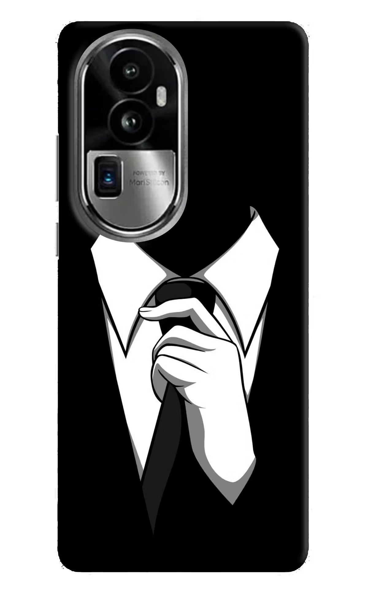 Black Tie Oppo Reno10 Pro+ 5G Hard Case Back Cover by Casekaro