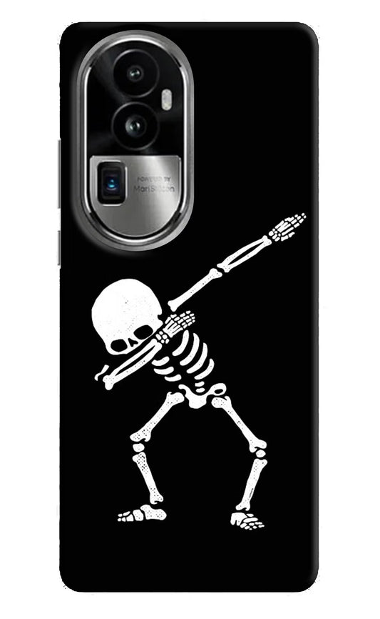 Dabbing Skeleton Art Oppo Reno10 Pro+ 5G Hard Case Back Cover by Casekaro