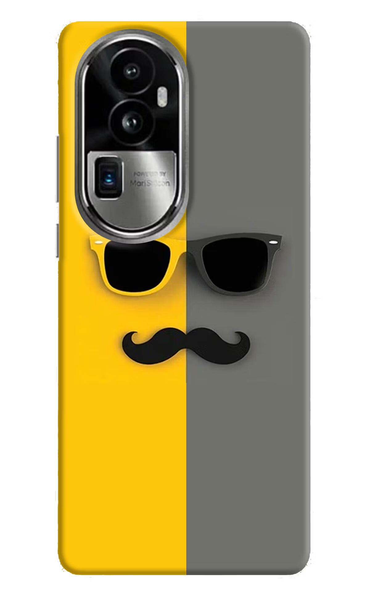 Sunglasses with Mustache Oppo Reno10 Pro+ 5G Hard Case Back Cover by Casekaro
